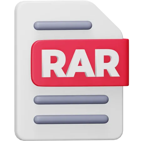 Rar File  3D Icon