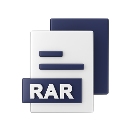 Rar File 3D Illustration