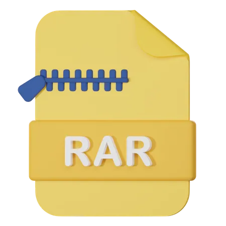 Rar Filename Extension 3 D Icon 3D Icon