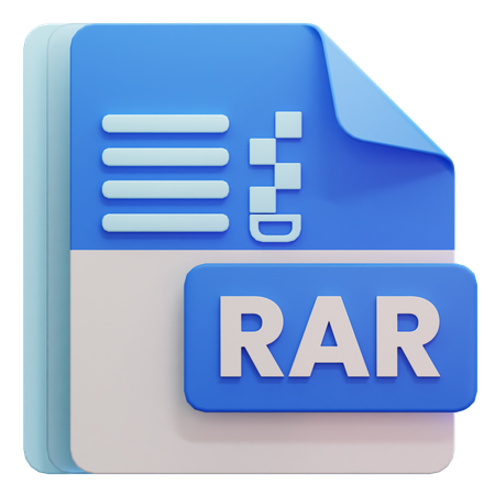 Rar File Format  3D Icon