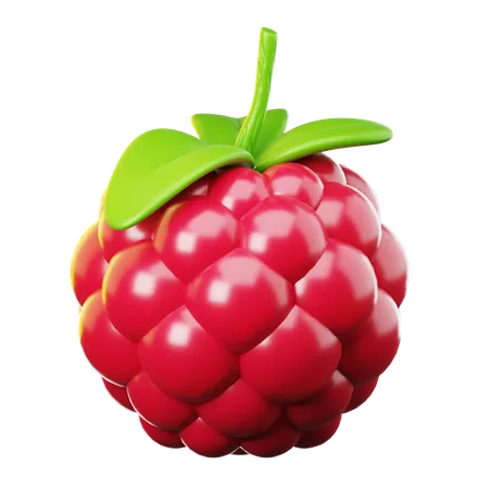 3 D Icon Fresh Raspberries On Transparent Background 3D Icon