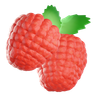 3d raspberry emoji
