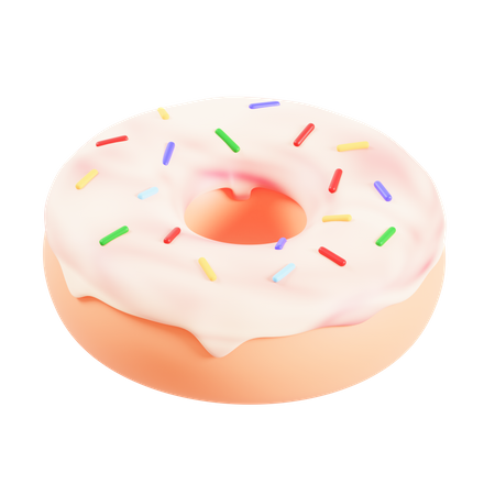 Raspberry Donut  3D Icon