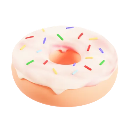 Raspberry Donut  3D Icon