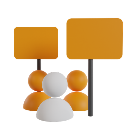 Rassemblement public  3D Icon