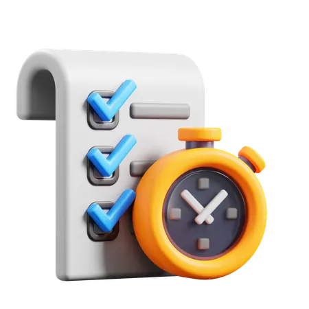 Rastreamento de tempo  3D Icon