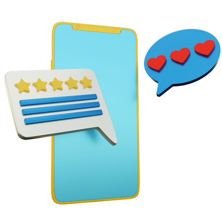 Rate Five Star  3D Icon
