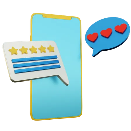 Rate Five Star  3D Icon
