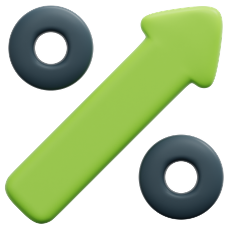 Rate increase  3D Icon