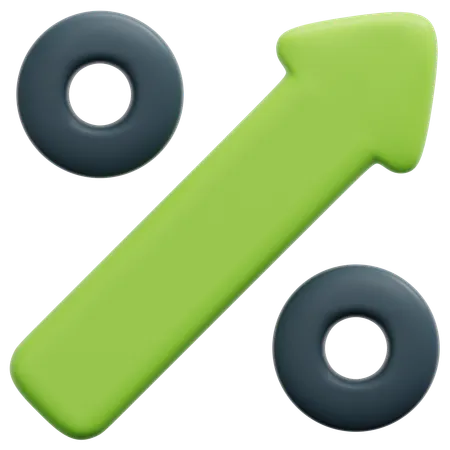 Rate increase  3D Icon