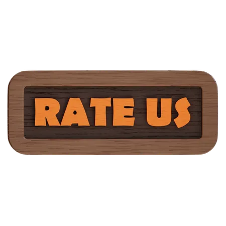 Rate Us Button  3D Icon