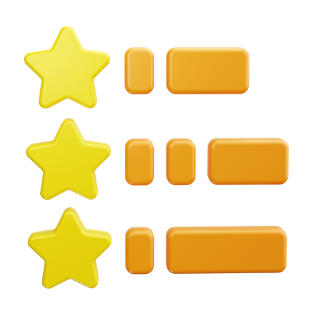 Rating Bar  3D Icon