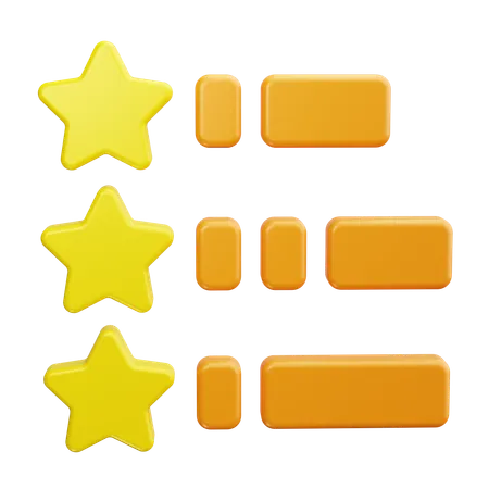 Rating Bar  3D Icon