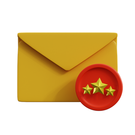 Rating Email  3D Icon