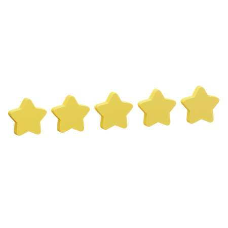 Rating Five Stars  3D Icon