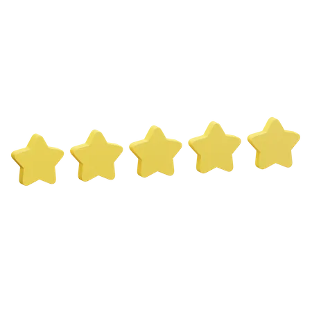 Rating Five Stars  3D Icon