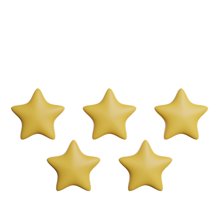 Rating Five Stars  3D Icon