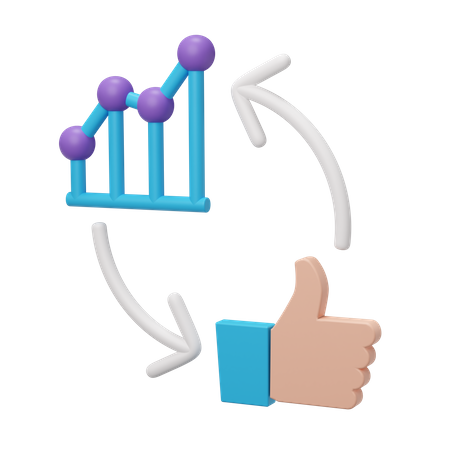 Rating Growth  3D Illustration