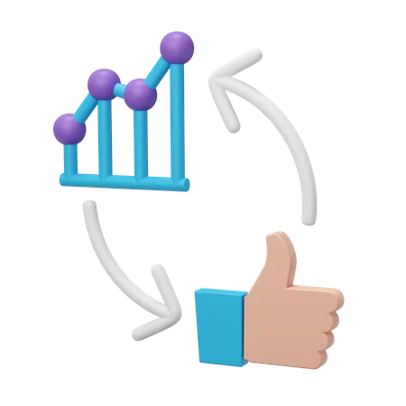 Rating Growth  3D Illustration