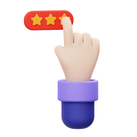 Rating Hand Gesture  3D Illustration