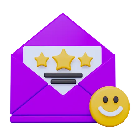 Rating Mail  3D Icon