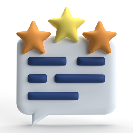 Rating Message  3D Icon