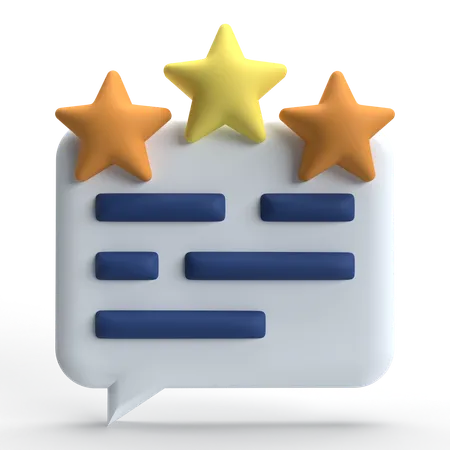 Rating Message  3D Icon