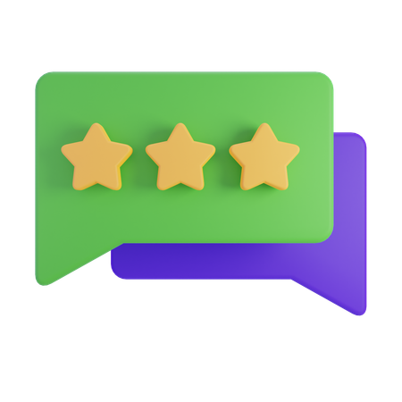 Rating Message  3D Icon