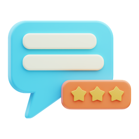 Rating Message  3D Icon