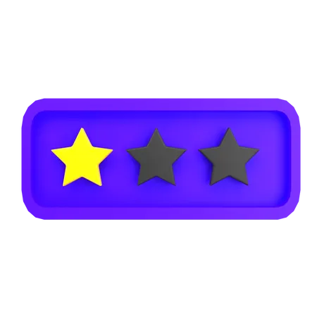 Rating One Star  3D Icon