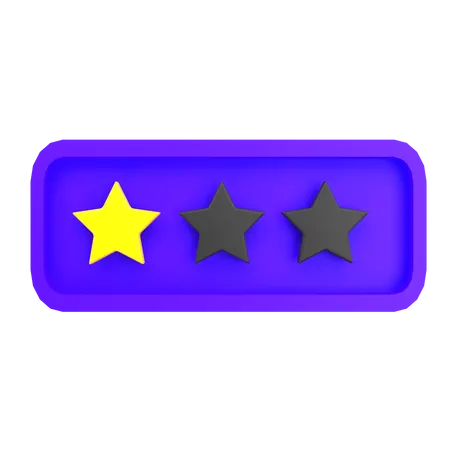 3 D Render Rating One Star Illustration 3D Icon