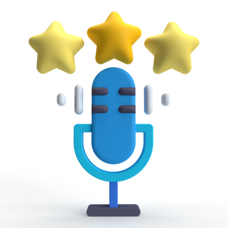 Rating Podcast  3D Icon