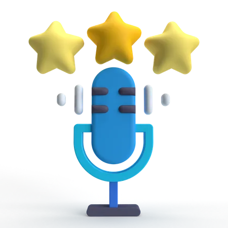 Rating Podcast  3D Icon