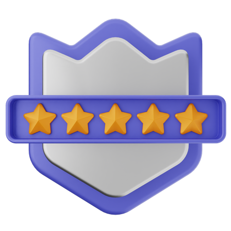 Rating Shield Protection  3D Icon