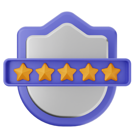 Rating Shield Protection  3D Icon