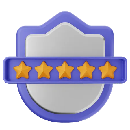 Rating Shield Protection  3D Icon