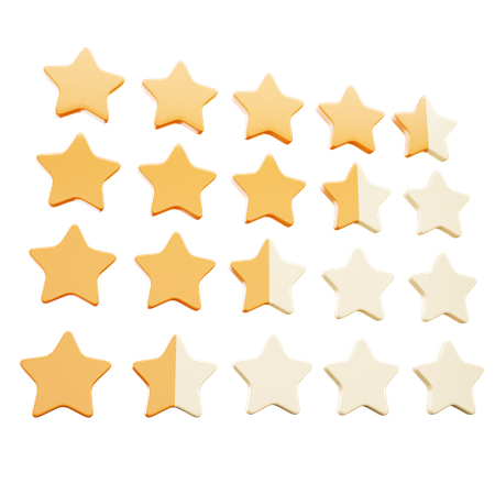 Rating Star  3D Icon