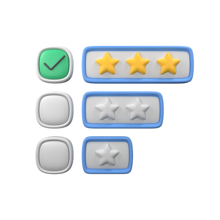 Rating Star  3D Icon