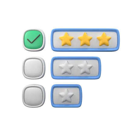 Rating Star  3D Icon