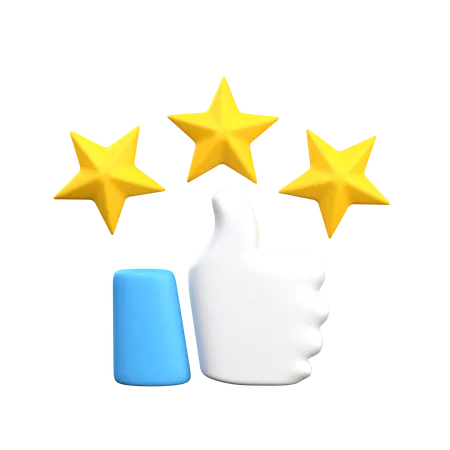 Rating Star  3D Icon