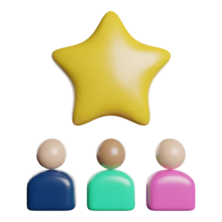 Rating Star  3D Icon