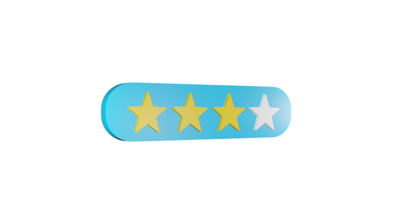 Rating Star  3D Illustration