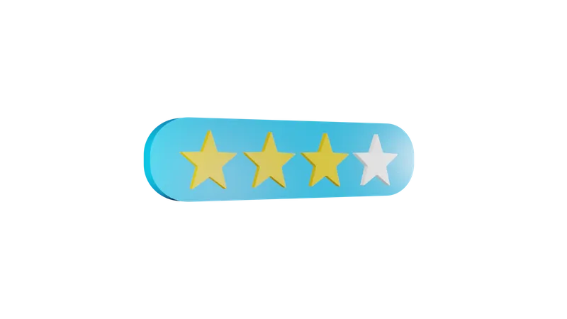 Rating Star  3D Illustration