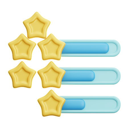 Rating Stars  3D Icon