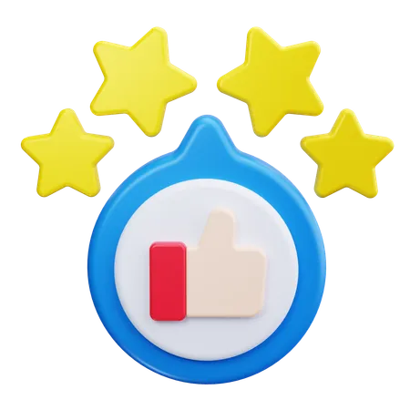 Rating Stars  3D Icon