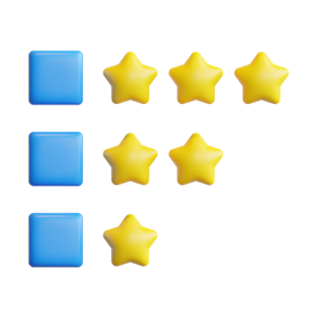 Rating Stars  3D Icon