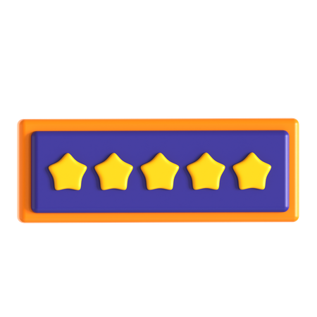 Rating stars  3D Icon