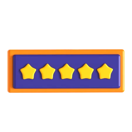 Rating stars  3D Icon