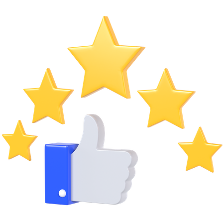 Rating Stars  3D Illustration