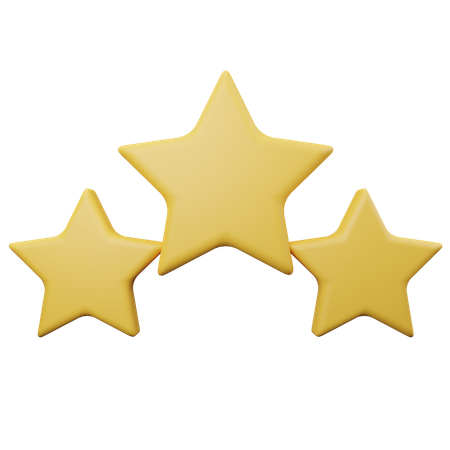 Rating Stars  3D Illustration